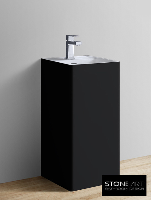 Staande wastafel StoneArt LZ512 Zwart (exclusief kraan)