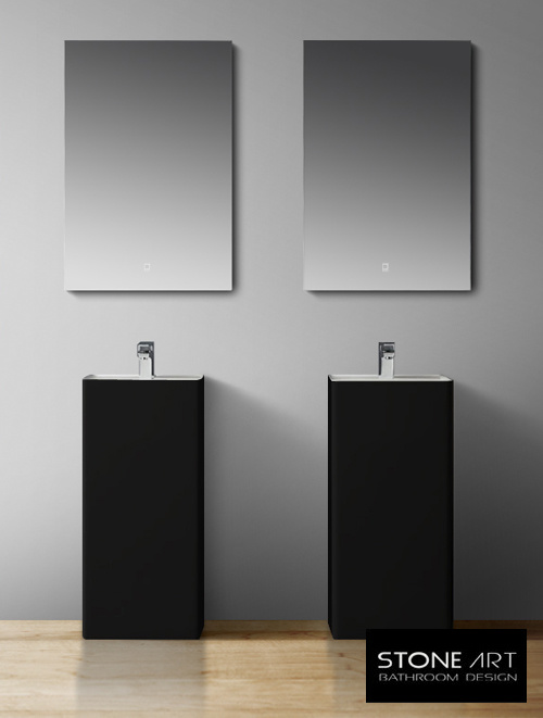 Staande wastafel StoneArt LZ512 Zwart (exclusief kraan)