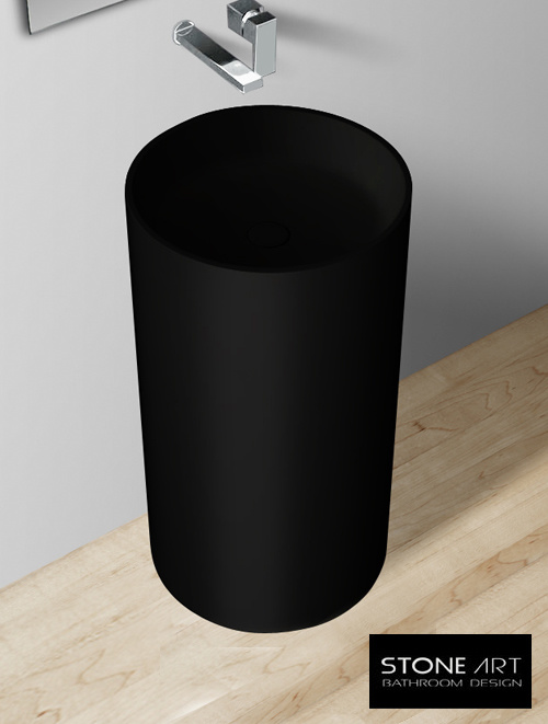 Staande wastafel StoneArt LZ508 Zwart (exclusief kraan)