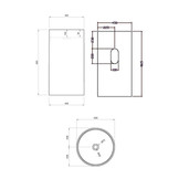 Staande wastafel StoneArt LZ508 Grijs (exclusief kraan)