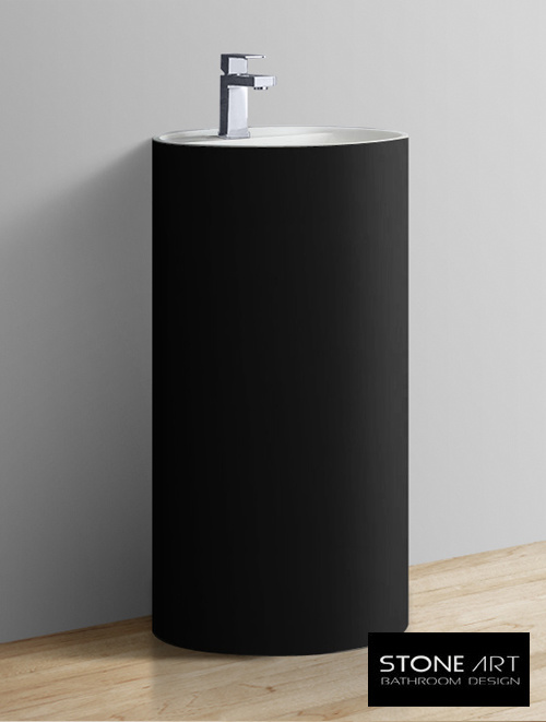 Staande wastafel StoneArt LZ513 Zwart (exclusief kraan)