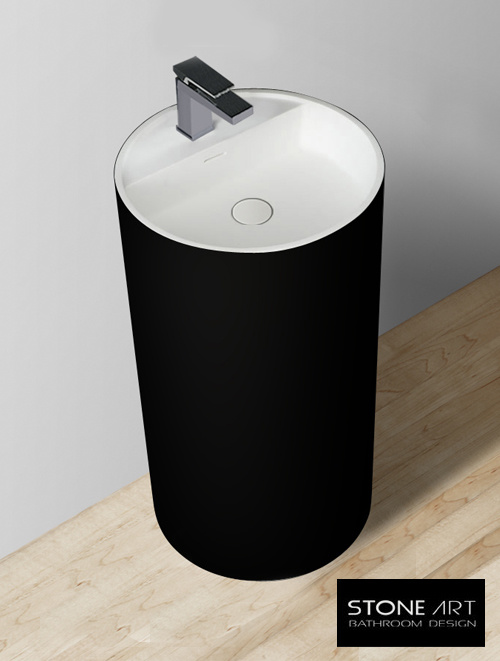 Staande wastafel StoneArt LZ513 Zwart (exclusief kraan)