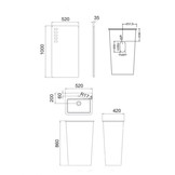 Staande wastafel StoneArt LZ502 (exclusief kraan)