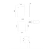 Staande wastafel StoneArt LZ503 (exclusief kraan)