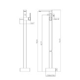 Vrijstaande badkraan Lecco 2 Chroom