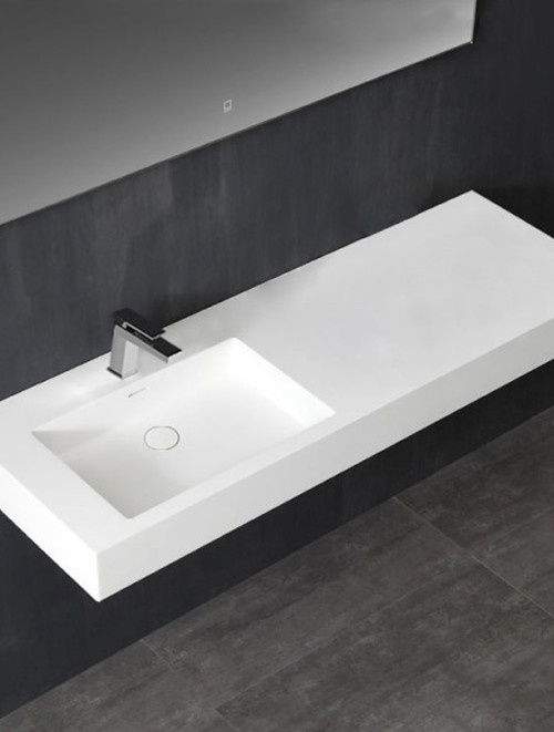 StoneArt Solid Surface wastafel LP4514L (exclusief kraan)