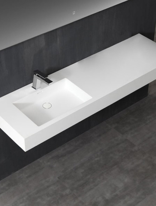 StoneArt Solid Surface wastafel LP4516L (exclusief kraan)