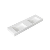 StoneArt Solid Surface Dubbele Wastafel LP4516 (zonder kraangaten)