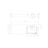 StoneArt Solid Surface wastafel LP4516R (exclusief kraan)