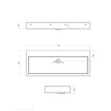 StoneArt Solid Surface Wastafel LP4512 (zonder kraangat)