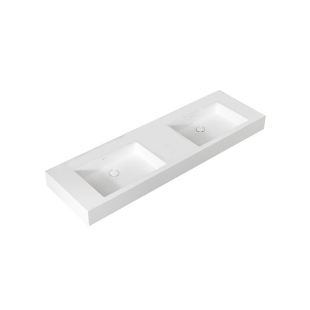 StoneArt Solid Surface Dubbele Wastafel LP4514-ZK op Sanitair33.nl ...