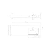 StoneArt Solid Surface wastafel LP4516ZR (zonder kraangaten)