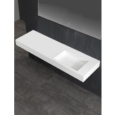 StoneArt Solid Surface wastafel LP4516ZR (zonder kraangaten)