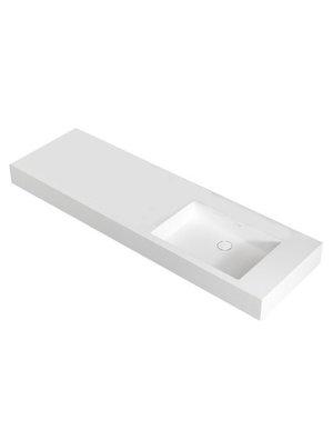 StoneArt Solid Surface wastafel LP4516ZR (zonder kraangaten)