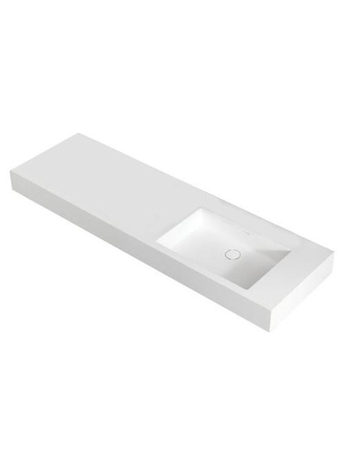 StoneArt Solid Surface wastafel LP4516ZR (zonder kraangaten)