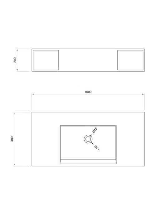 StoneArt Wastafel LQ710 (exclusief kraan)