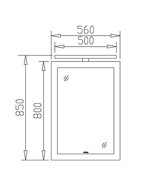 StoneArt Barcelona LED Spiegel 56 centimeter