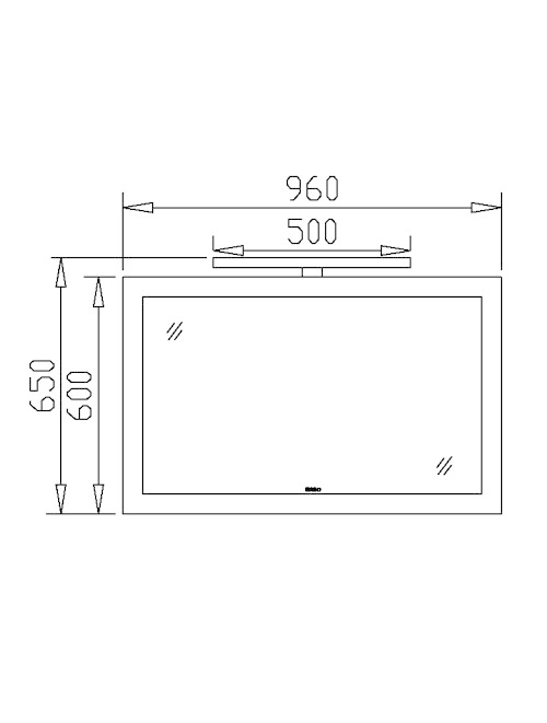 StoneArt Barcelona LED Spiegel 96 centimeter