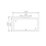 StoneArt Barcelona LED Spiegel 116 centimeter