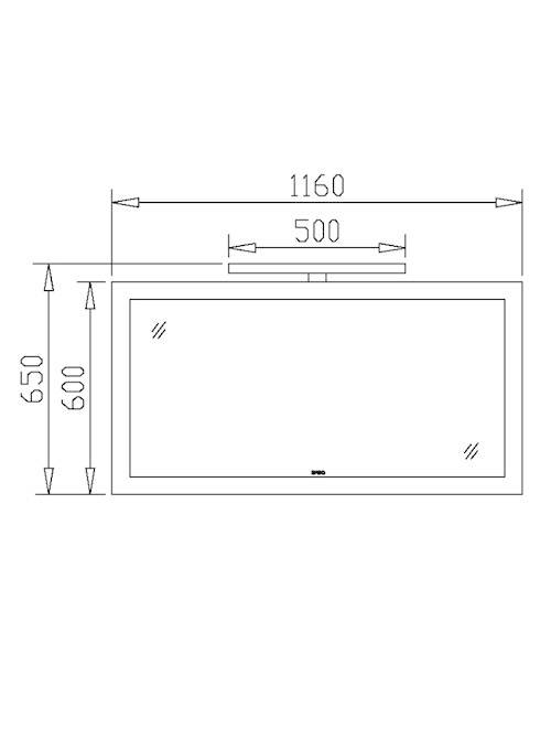 StoneArt Barcelona LED Spiegel 116 centimeter