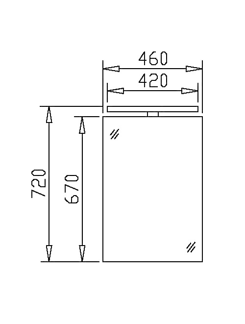 StoneArt Milano LED Spiegel 46 centimeter