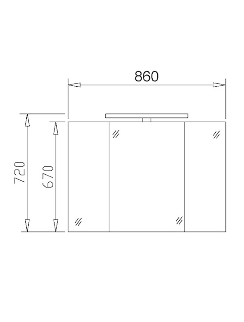 StoneArt Milano LED Spiegel 86 centimeter