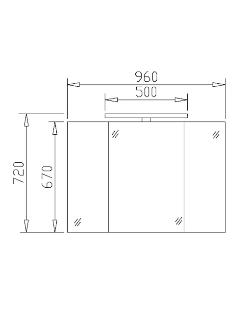 StoneArt Milano LED Spiegel 96 centimeter