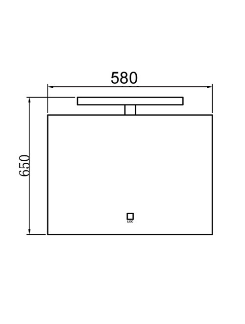 StoneArt Neapel LED Spiegel 58 centimeter