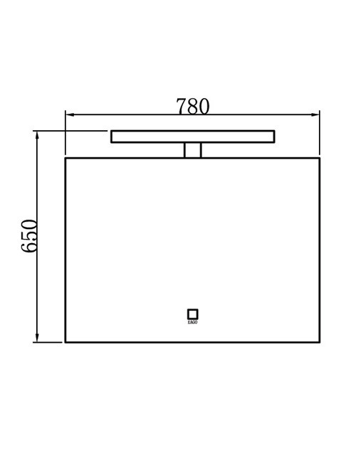 StoneArt Neapel LED Spiegel 78 centimeter