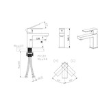 StoneArt Lecco wastafelkraan Grafiet