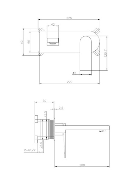 StoneArt Leeo inbouwkraan Rose
