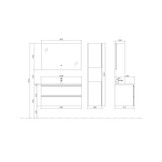 Badkamermeubel Solid Surface Monte Carlo 100 centimeter