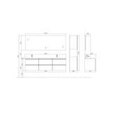 Badkamermeubel Solid Surface Monte Carlo 180 centimeter
