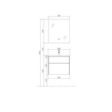 Badkamermeubel Solid Surface Venice 60 centimeter