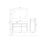 Badkamermeubel Solid Surface Venice Type 2 100 centimeter