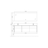 Badkamermeubel Solid Surface Venice 180 centimeter