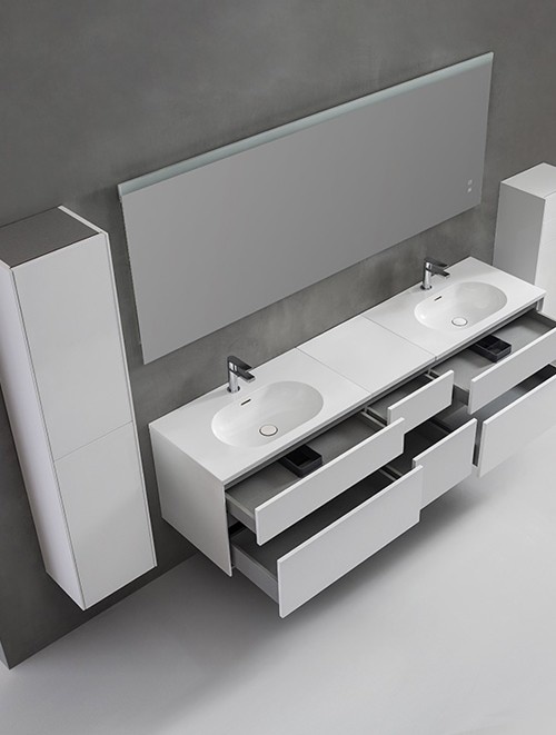 Badkamermeubel Solid Surface Venice 200 centimeter