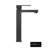 StoneArt Lecco wastafelkraan hoog Mat Zwart