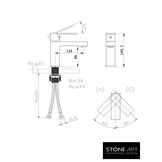 StoneArt Lecco wastafelkraan Mat Zwart
