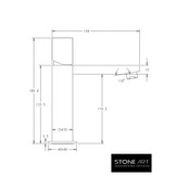 StoneArt Nover wastafelkraan Mat Zwart