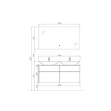 Badkamermeubel Solid Surface Venice Deluxe 120 centimeter