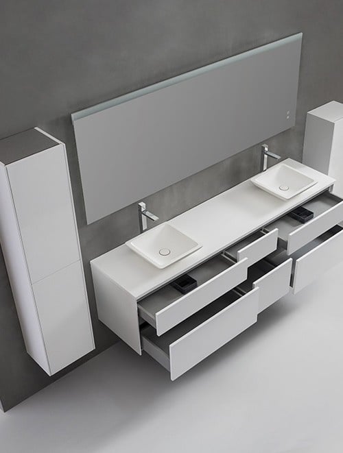 Badkamermeubel Solid Surface Venice Deluxe 200 centimeter