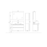 Badkamermeubel Solid Surface Monte Carlo Deluxe 100 centimeter