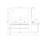 Badkamermeubel Solid Surface Monte Carlo Deluxe 120 centimeter