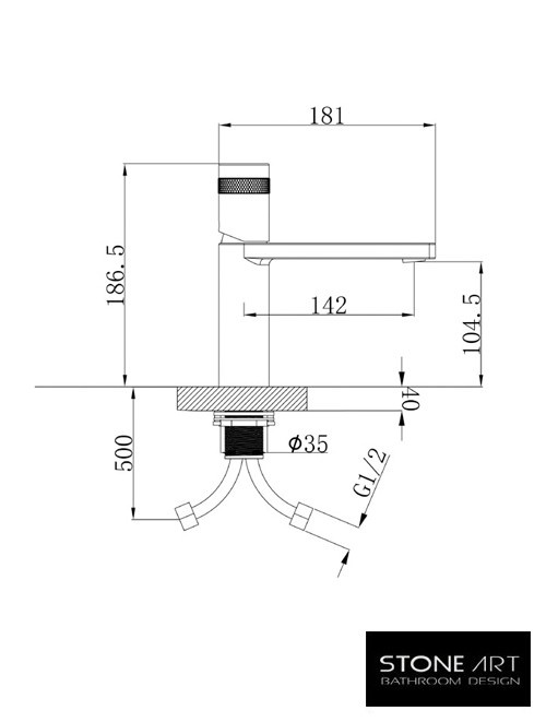 StoneArt Vita wastafelkraan Chroom