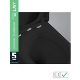 Hangtoilet Vitra Rimless Mat Zwart (inclusief softclose zitting)