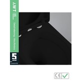 Hangtoilet Vitra Rimless Glans Zwart (inclusief softclose zitting)