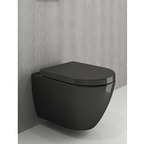Hangtoilet Vitra Rimless Glans Zwart (inclusief softclose zitting)
