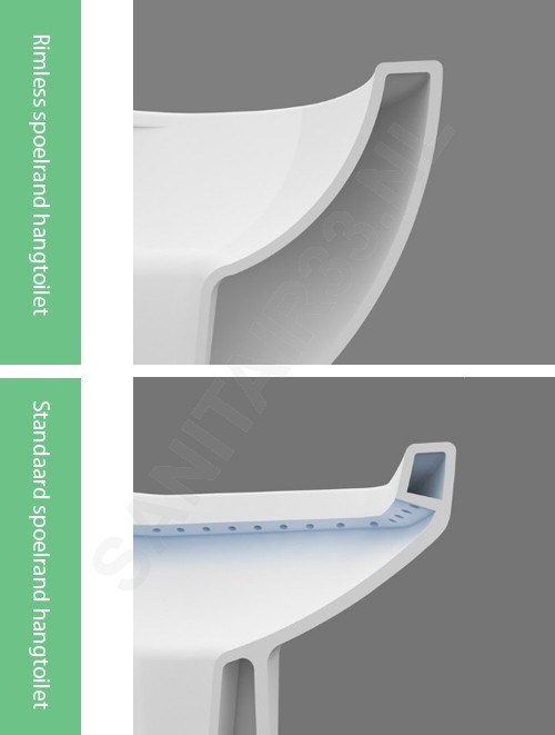 Hangtoilet Vitra Nero Glans Zwart Verkort (inclusief softclose zitting)