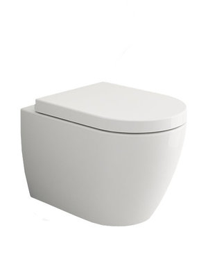 Hangtoilet Vitra Bianco Glans Wit (inclusief softclose zitting)